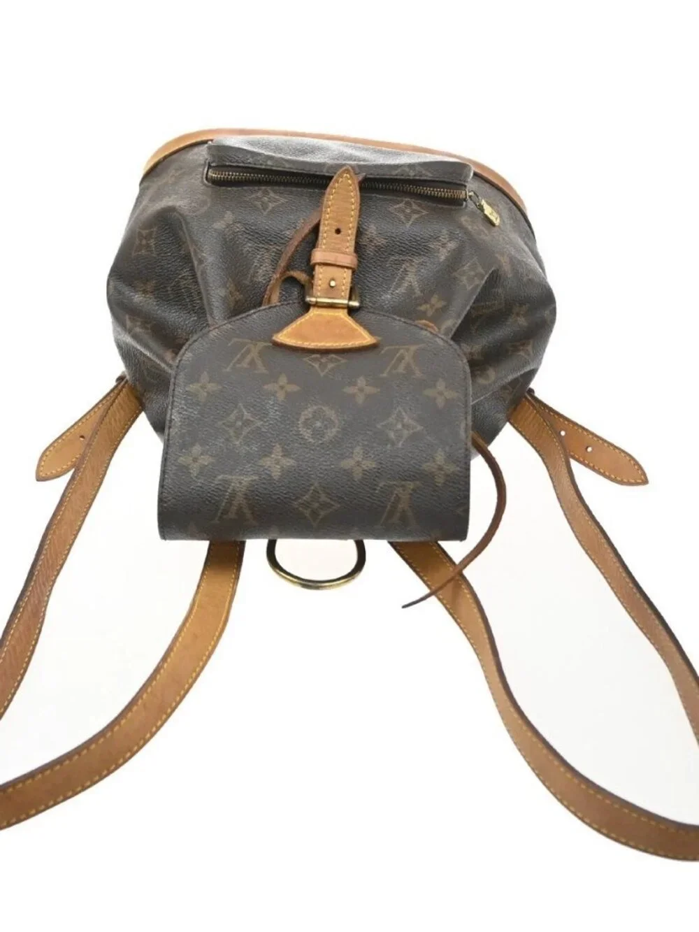 LOUIS VUITTON Montsouris MM Backpack Bag Monogram Leather Brown M51136 72SA234